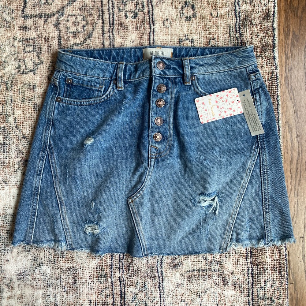 NWT Free People Jean Skirt